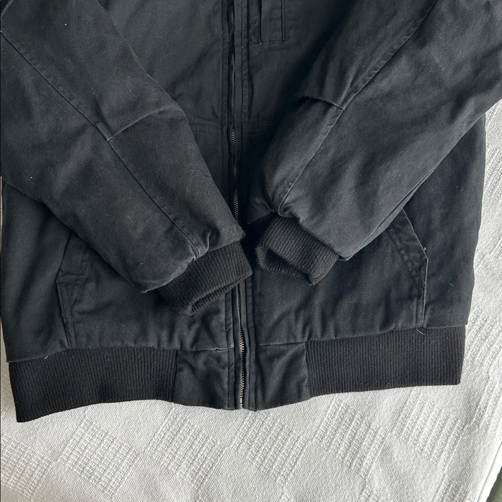 Lee Premium Select Women’s Black Hooded work Jacket size Large - Picture 2 of 8